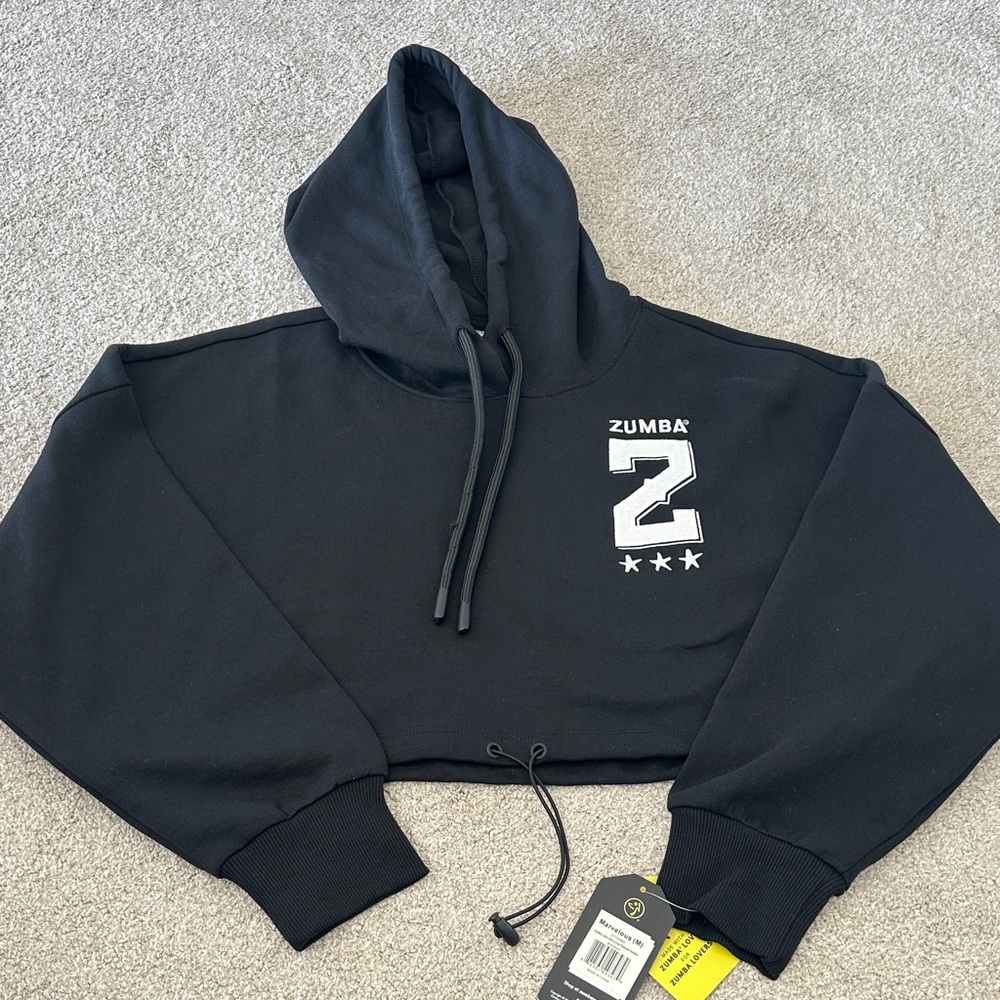 Zumba Fitness Black Cropped Hoodie